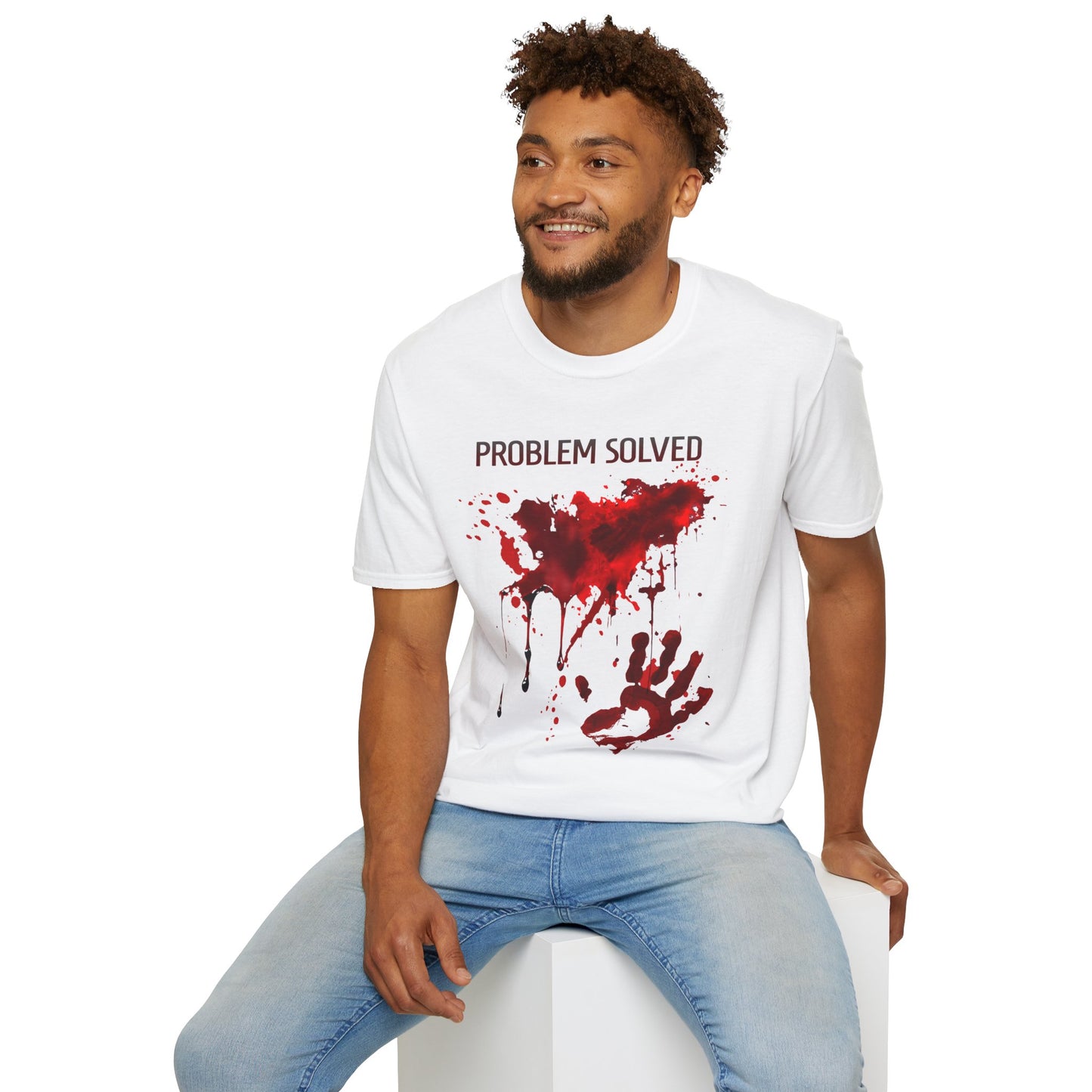 Problem Solved Shirt Blood Stained Horror Zombie Bloody T Shirt