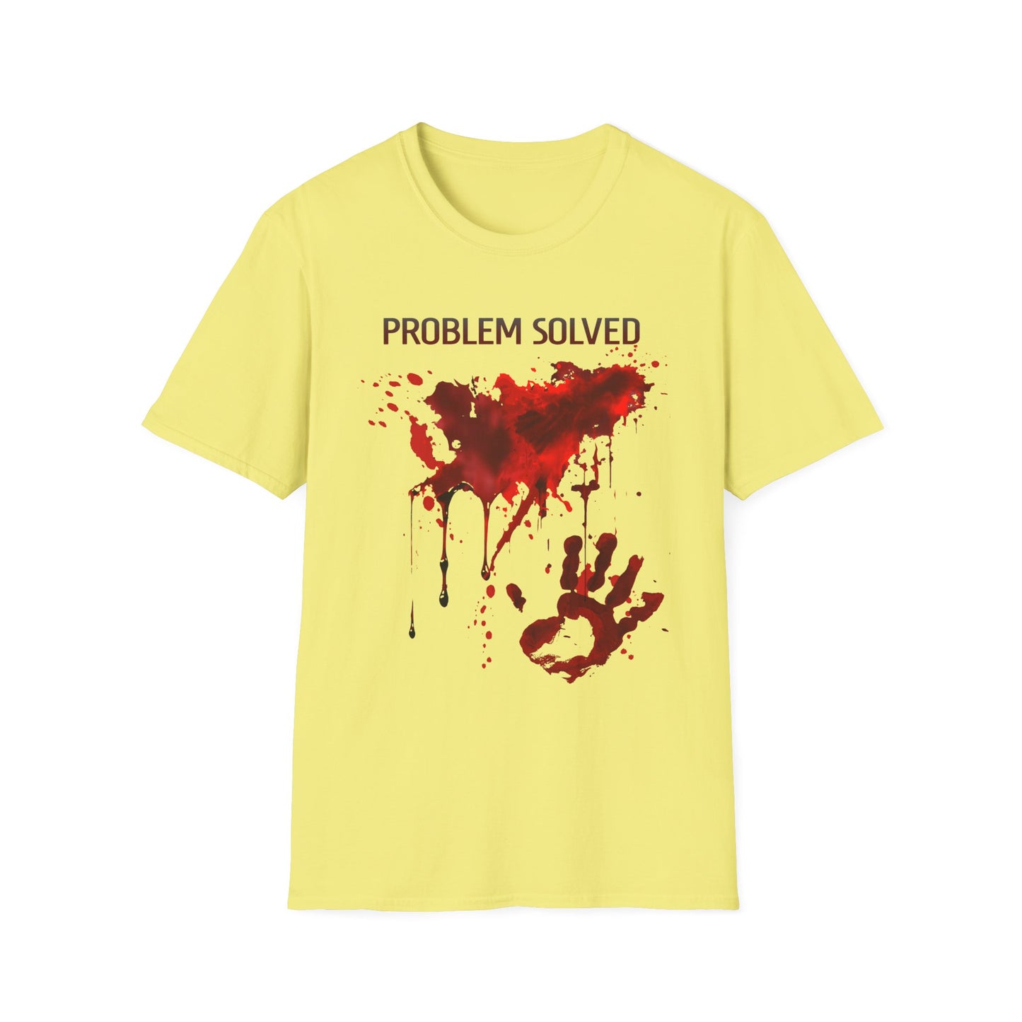 Problem Solved Shirt Blood Stained Horror Zombie Bloody T Shirt