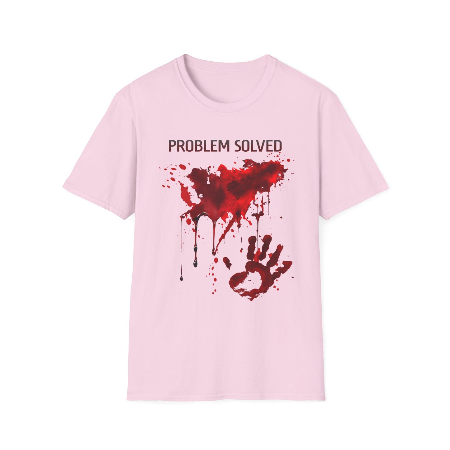 Problem Solved Shirt Blood Stained Horror Zombie Bloody T Shirt