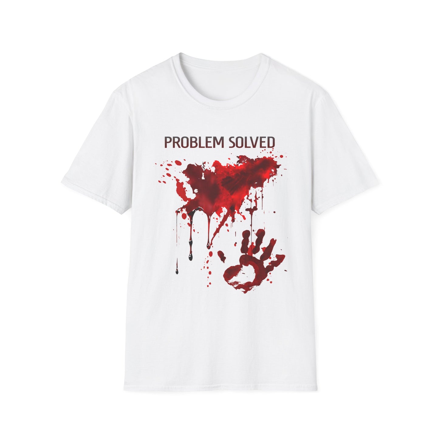 Problem Solved Shirt Blood Stained Horror Zombie Bloody T Shirt