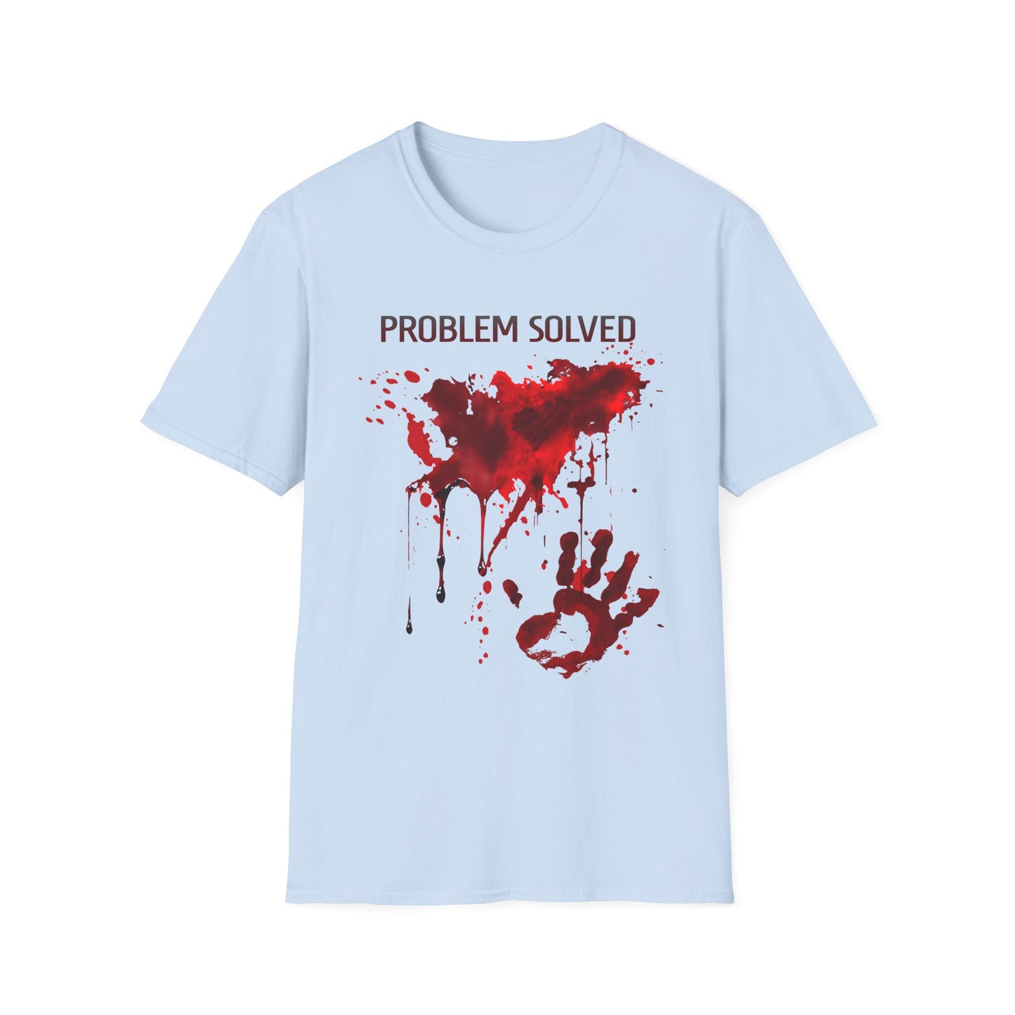 Problem Solved Shirt Blood Stained Horror Zombie Bloody T Shirt