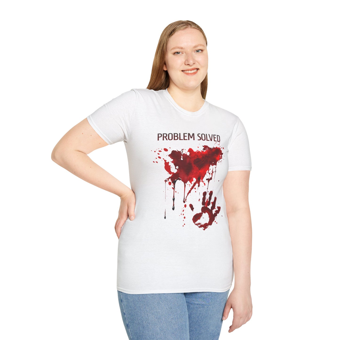 Problem Solved Shirt Blood Stained Horror Zombie Bloody T Shirt
